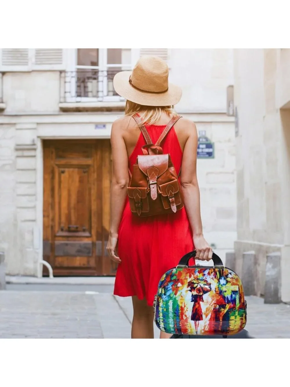 Chic 13-Inch Cosmetic Case Shoulder Tote - Stylish Travel Organizer, Paris